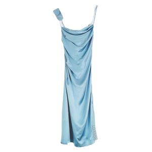 CULTNAKED Silky Maxi Dress Baby Blue Size Small